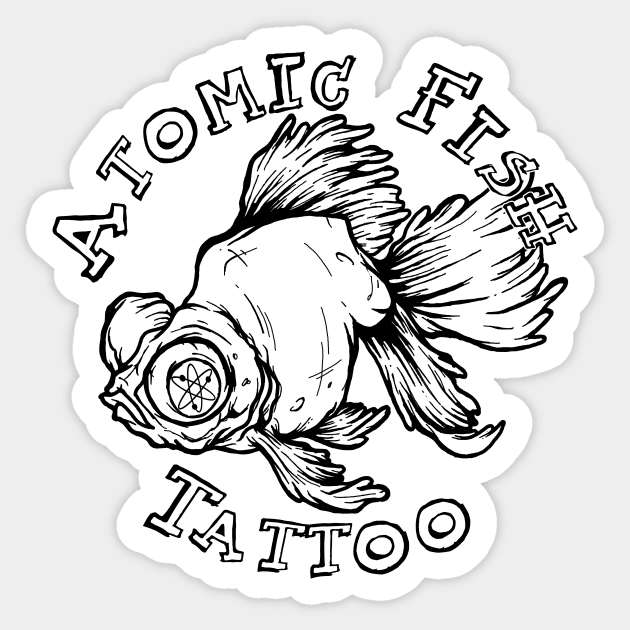 Atomic Fish Tattoo V2.0 Sticker by atomicfishtattoo1979